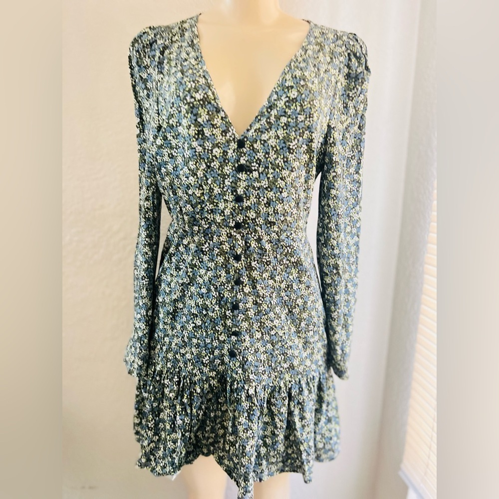 ASOS women’s dress multicolor print size 8 petite very good condition 100% cotto